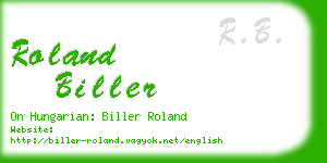 roland biller business card